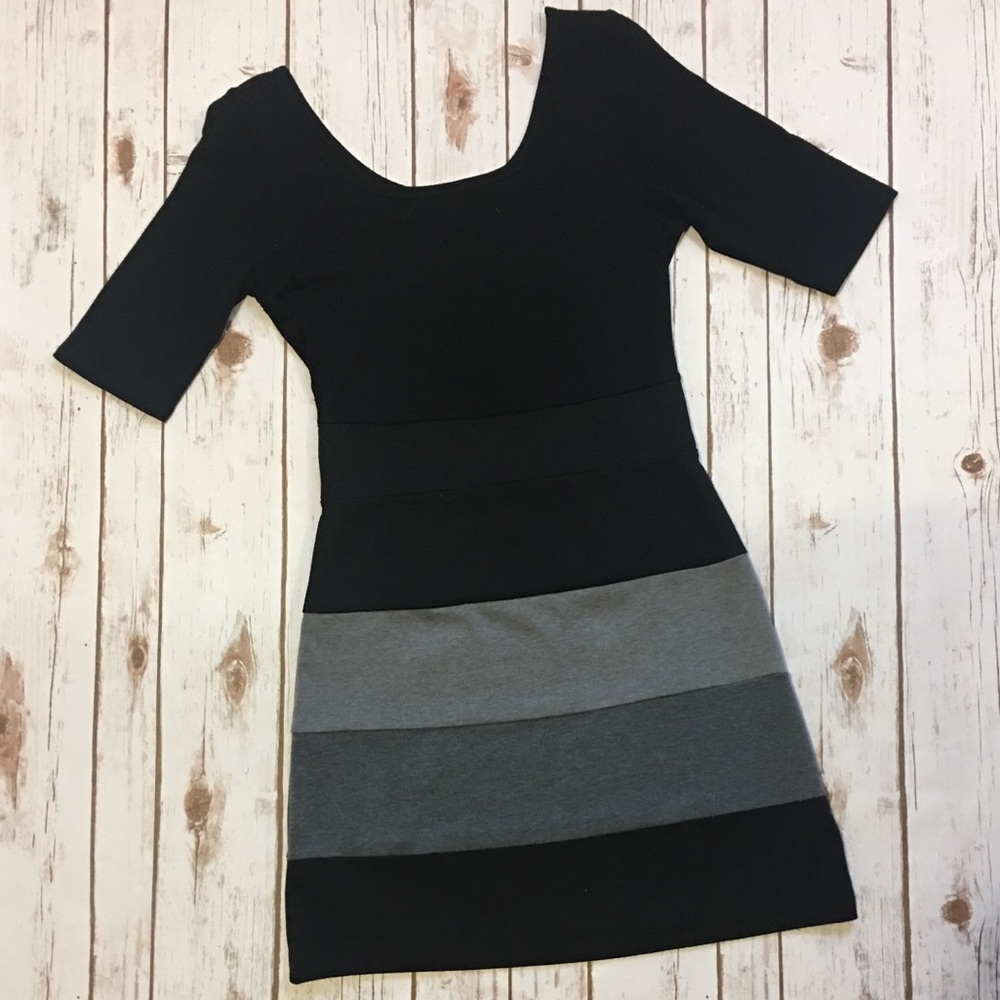 Black 3/4 length sleeve dress